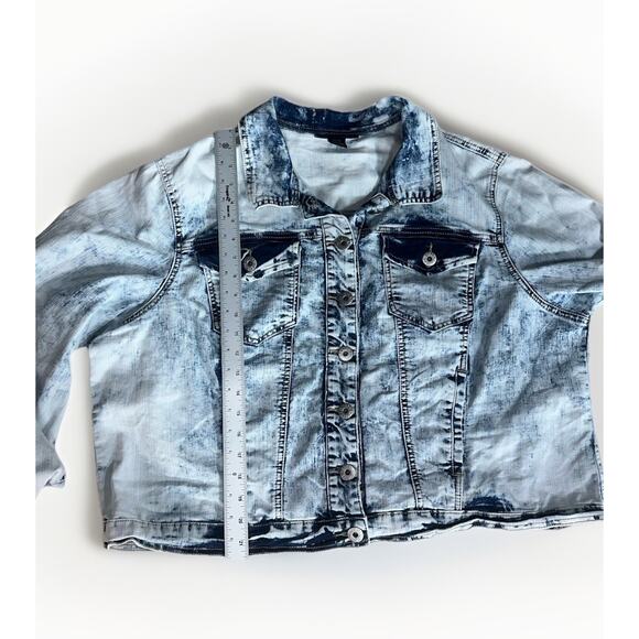 Ashley Stewart Light Acid-Wash Denim Jacket — Women’s Size 22/24 - Picture 6 of 7
